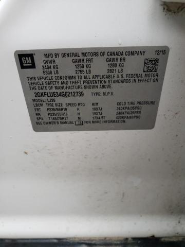 2GKFLUE34G6212739 | 2016 GMC TERRAIN SL