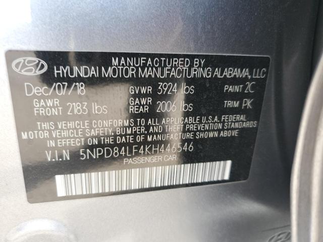 5NPD84LF4KH446546 | 2019 HYUNDAI ELANTRA SE