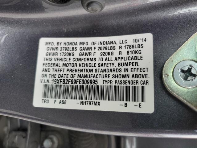 19XFB2F99FE009995 | 2015 HONDA CIVIC EXL