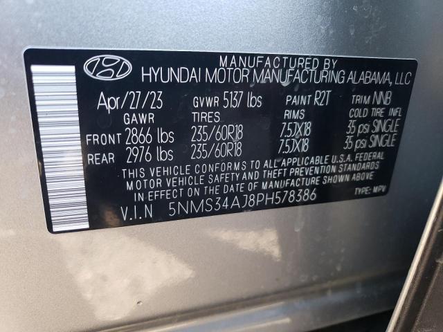 5NMS34AJ8PH578386 | 2023 HYUNDAI SANTA FE S