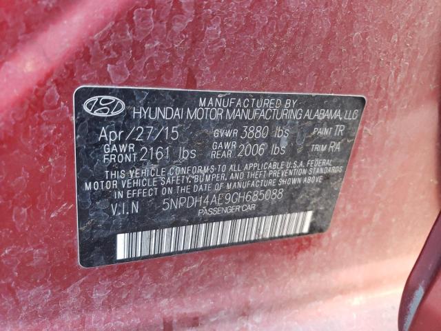 5NPDH4AE9GH685088 | 2016 HYUNDAI ELANTRA SE