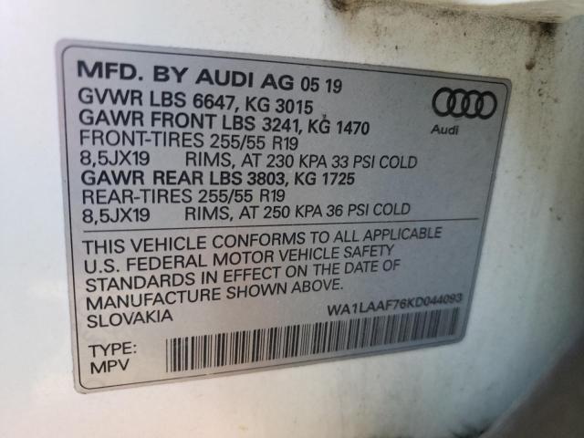 VIN WA1LAAF76KD044093 2019 Audi Q7, Premium Plus no.12