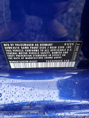2023 VOLKSWAGEN GOLF R 20T WVWAB7CDXPW164207
