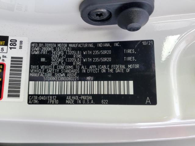 5TDXRKEC8NS080221 2022 TOYOTA SIENNA, photo no. 13