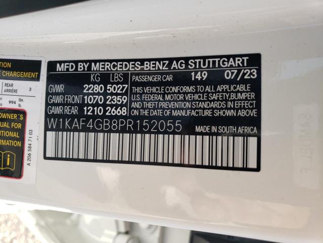 VIN W1KAF4GB8PR152055 2023 Mercedes-Benz C-Class, 300 no.12