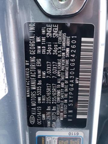 2020 KIA SORENTO L - 5XYPG4A30LG642601