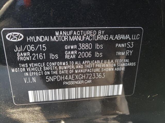 5NPDH4AEXGH723363 | 2016 HYUNDAI ELANTRA SE