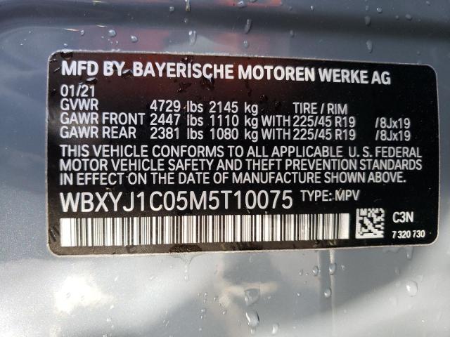 VIN WBXYJ1C05M5T10075 2021 BMW X2, Xdrive28I no.14