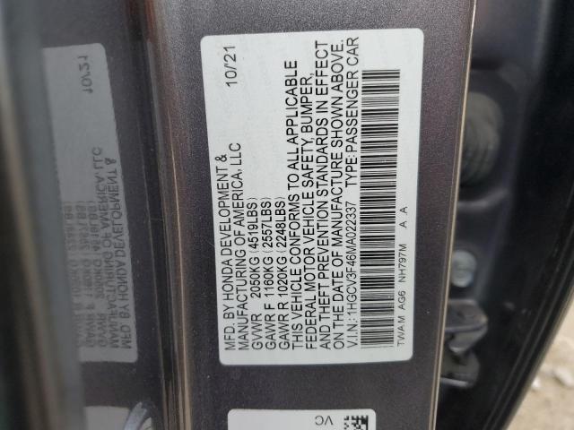 1HGCV3F46MA022337 | 2021 Honda accord hybrid ex