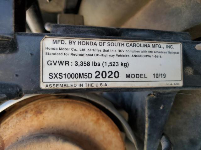 2020 HONDA SXS1000 M5 - 1HFVE0425L4400979