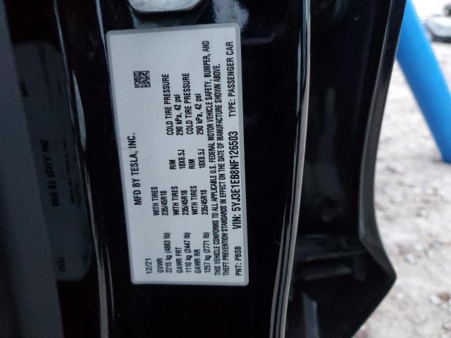 5YJ3E1EB8NF126503 | 2022 TESLA MODEL 3