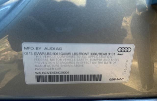 2013 Audi A8 L Quattro VIN: WAUR2AFD9DN029004 Lot: 80518303