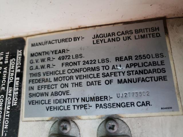 1978 Jaguar Xj VIN: UJ2T73502 Lot: 80371953