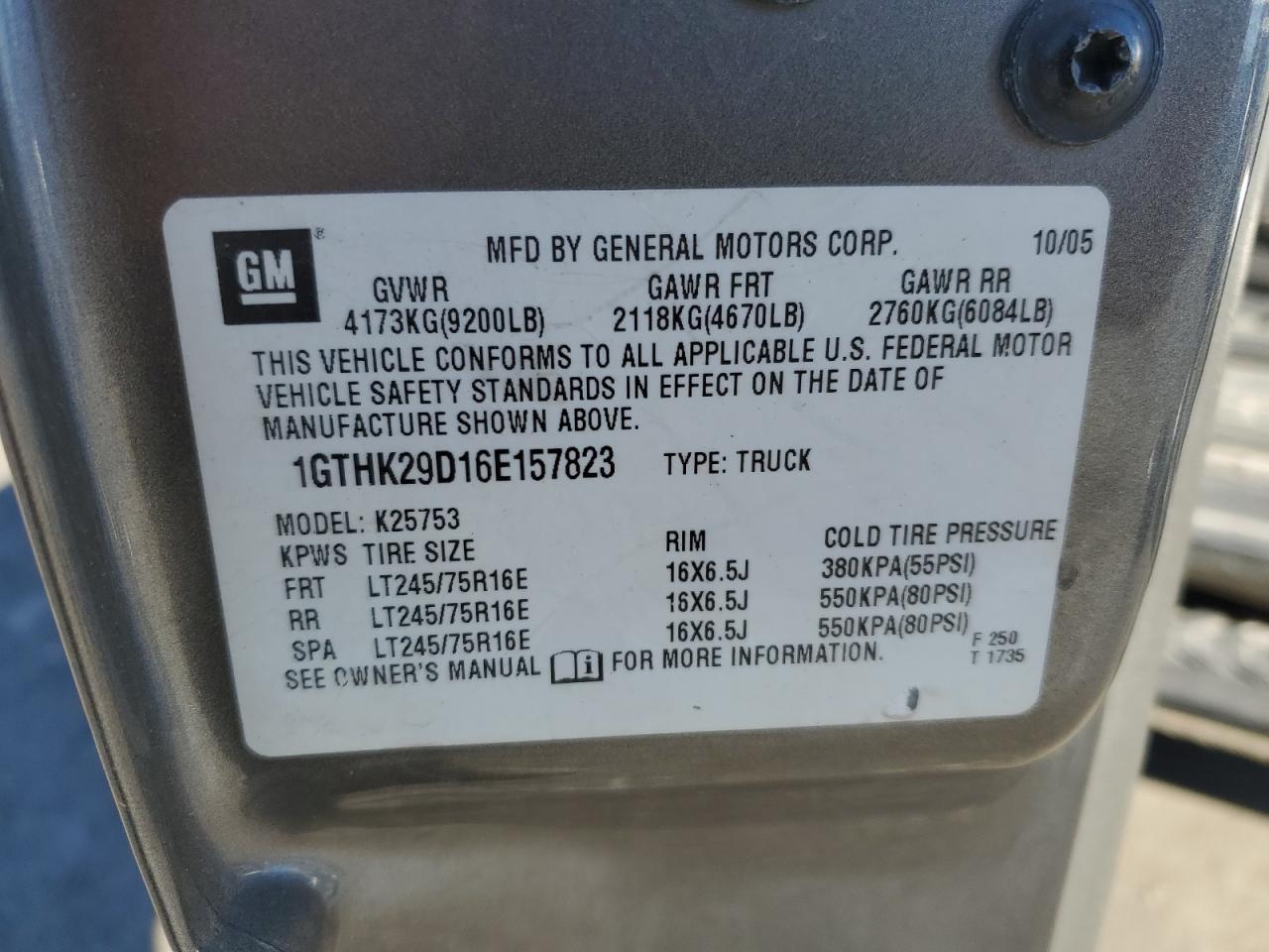 1GTHK29D16E157823 2006 GMC Sierra K2500 Heavy Duty 1GTHK29D16E157823 2006 GMC Sierra K2500 Heavy Duty