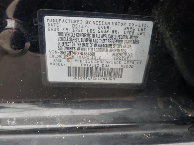 3N1CN7APXHL884369 | 2017 NISSAN VERSA S