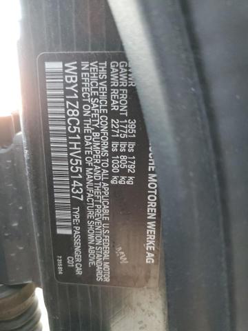 WBY1Z8C51HV551437 | 2017 BMW I3 REX