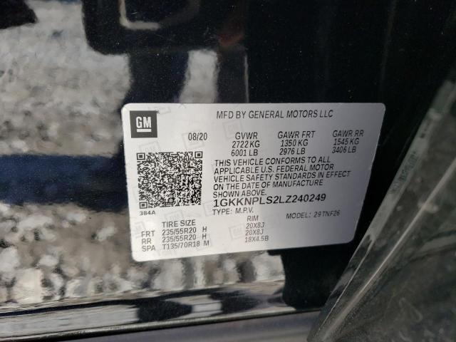 1GKKNPLS2LZ240249 | 2020 GM c acadia denali