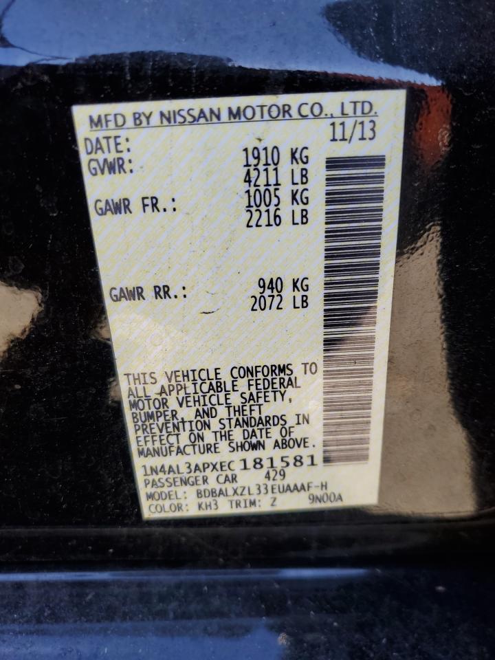 1N4AL3APXEC181581 2014 Nissan Altima 2.5