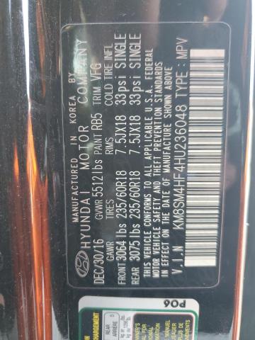 2017 HYUNDAI SANTA FE S - KM8SM4HF4HU236048