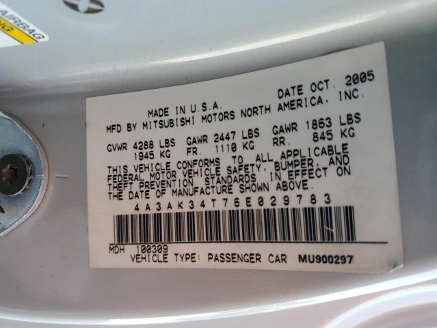 Image 13 of 2006 Mitsubishi Eclipse salvage vehicle - Lot #41122474 at Copart