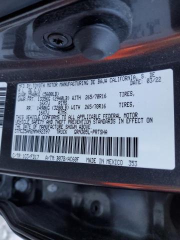 3TMCZ5AN2NM492397 | 2022 TOYOTA TACOMA DOU