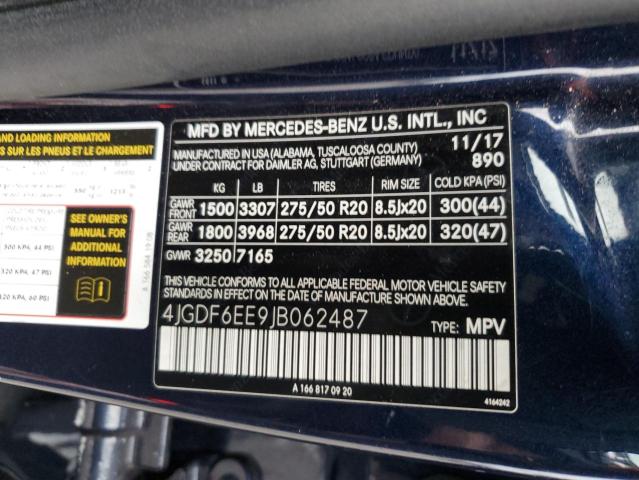 Lot #2507937045 2018 MERCEDES-BENZ GLS 450 4M salvage car