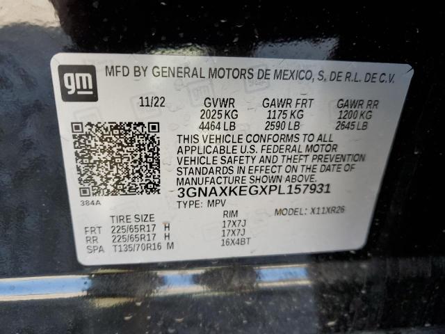 3GNAXKEGXPL157931 | 2023 CHEVROLET EQUINOX LT