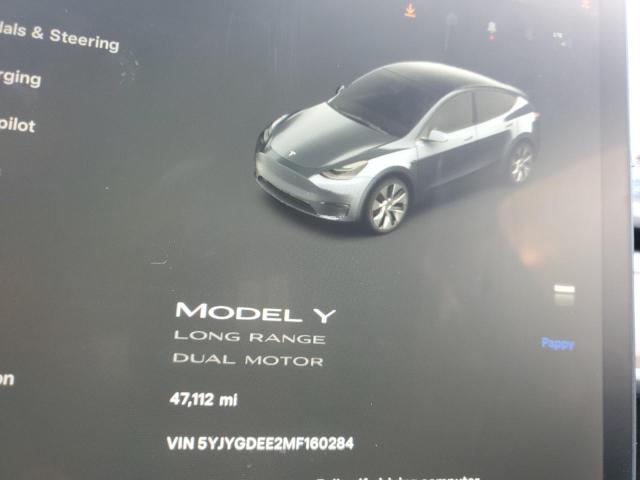 5YJYGDEE2MF160284 | 2021 TESLA MODEL Y