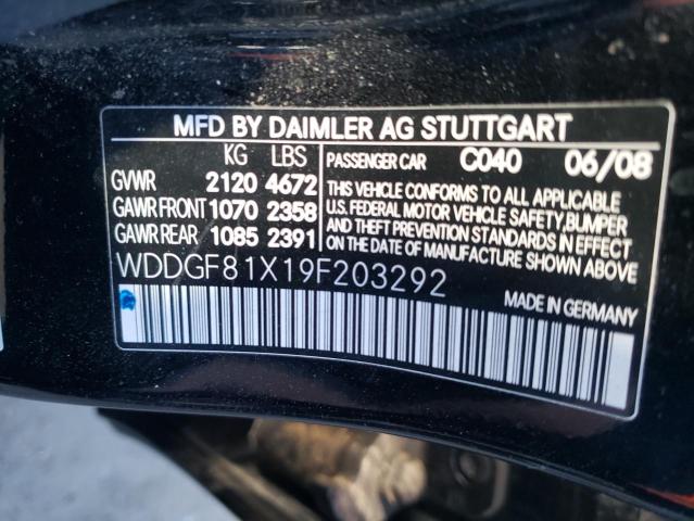 2009 Mercedes-Benz C 300 4Matic VIN: WDDGF81X19F203292 Lot: 82212653