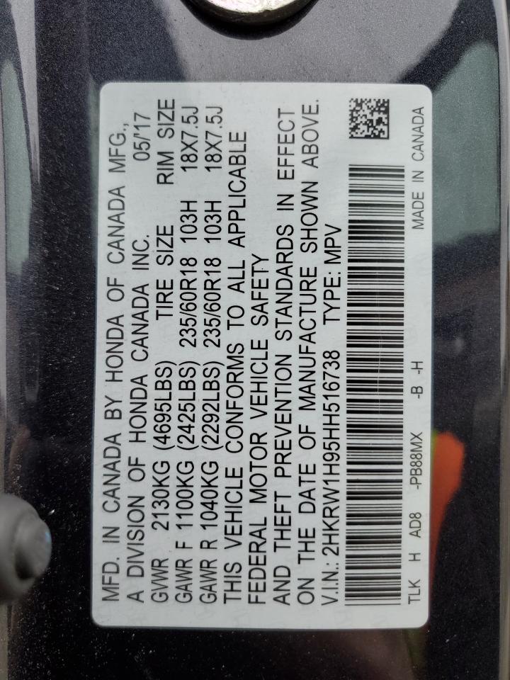 2HKRW1H95HH516738 HONDA CRV 2017