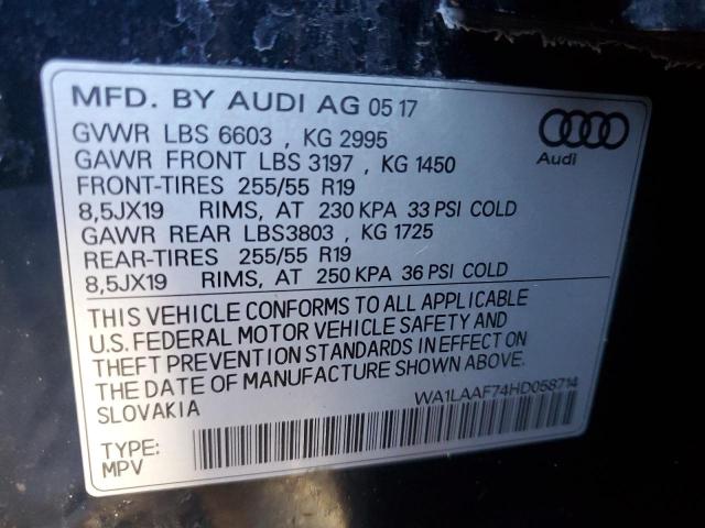 VIN WA1LAAF74HD058714 2017 Audi Q7, Premium Plus no.13