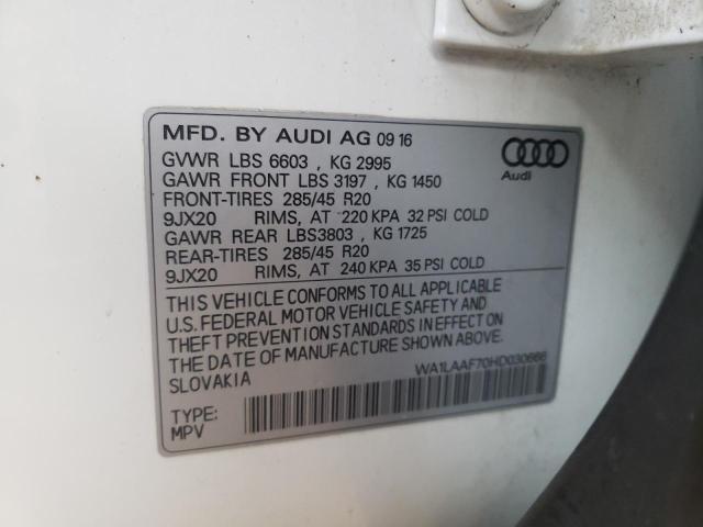 WA1LAAF70HD030666 2017 AUDI Q7, photo no. 13