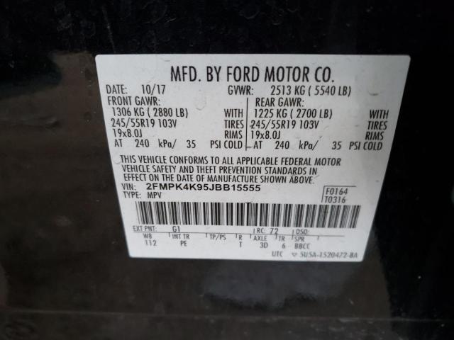 2FMPK4K95JBB15555 2018 FORD EDGE, photo no. 13