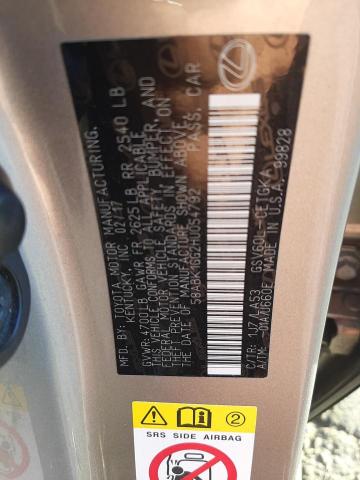 2017 LEXUS ES 350 - 58ABK1GG2HU054792
