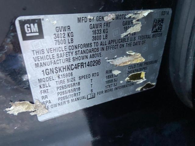 1GNSKHKC4FR140296 | 2015 CHEVROLET SUBURBAN K