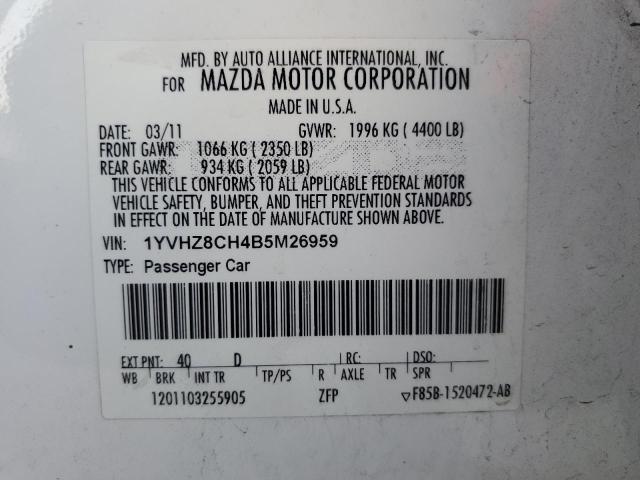 2011 Mazda 6 I VIN: 1YVHZ8CH4B5M26959 Lot: 80553653