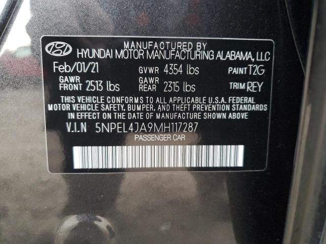 5NPEL4JA9MH117287 | 2021 HYUNDAI SONATA SEL