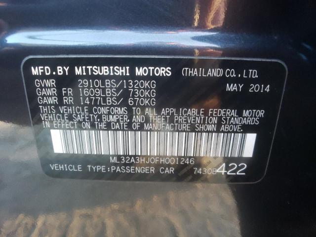 ML32A3HJ0FH001246 | 2015 MITSUBISHI MIRAGE DE