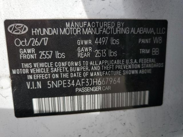 5NPE34AF3JH667964 | 2018 HYUNDAI SONATA SPO