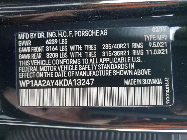 VIN WP1AA2AY4KDA13247 2019 Porsche Cayenne no.14