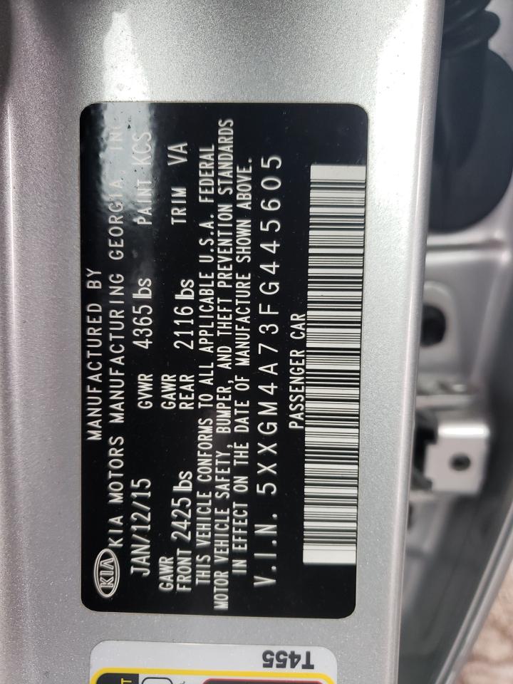 5XXGM4A73FG445605 2015 Kia Optima Lx 5XXGM4A73FG445605 2015 Kia Optima Lx