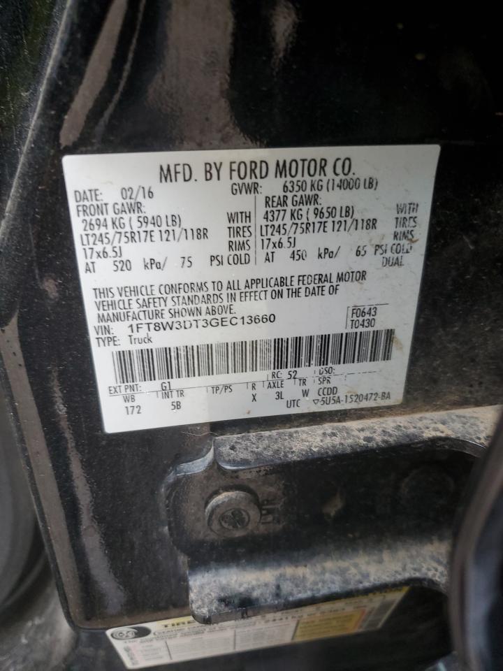 1FT8W3DT3GEC13660 FORD F350 2016