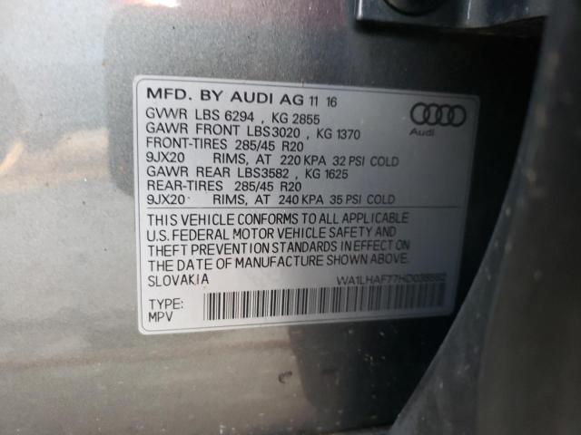 WA1LHAF77HD038582 2017 AUDI Q7, photo no. 13