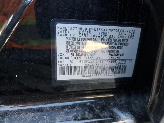 3N1AB7AP1FY314521 | 2015 NISSAN SENTRA S