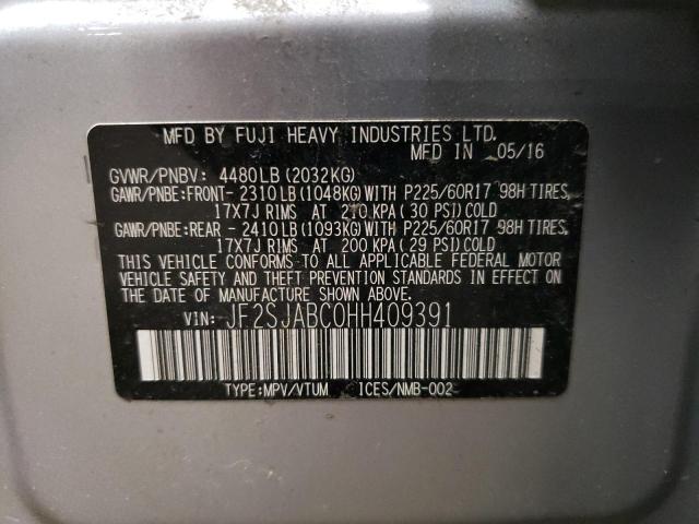 JF2SJABC0HH409391 | 2017 SUBARU FORESTER 2