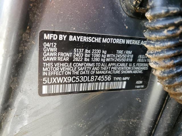 VIN 5UXWX9C53DL874556 2013 BMW X3, Xdrive28I no.12