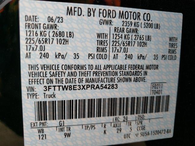 3FTTW8E3XPRA54283 | 2023 FORD MAVERICK X