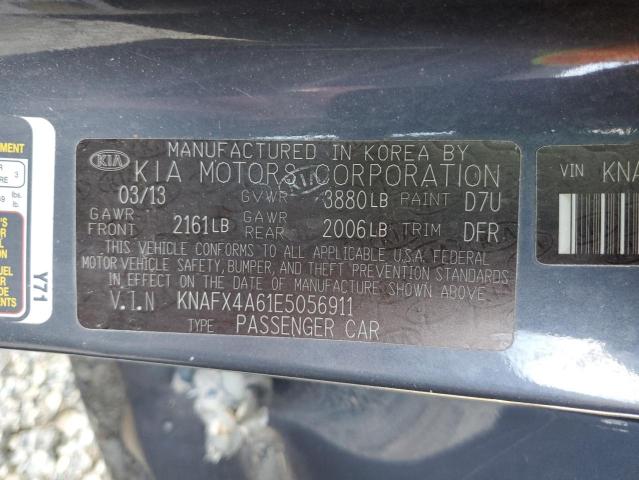 KNAFX4A61E5056911 | 2014 KIA FORTE LX