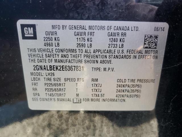 2GNALBEK2E6367831 | 2014 CHEVROLET EQUINOX LT