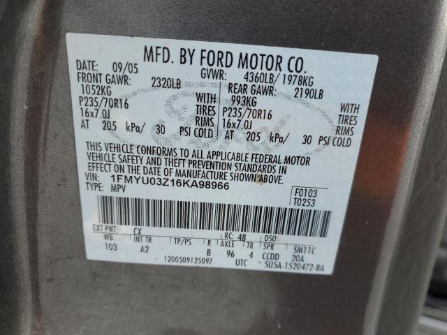 1FMYU03Z16KA98966 | 2006 Ford escape xlt